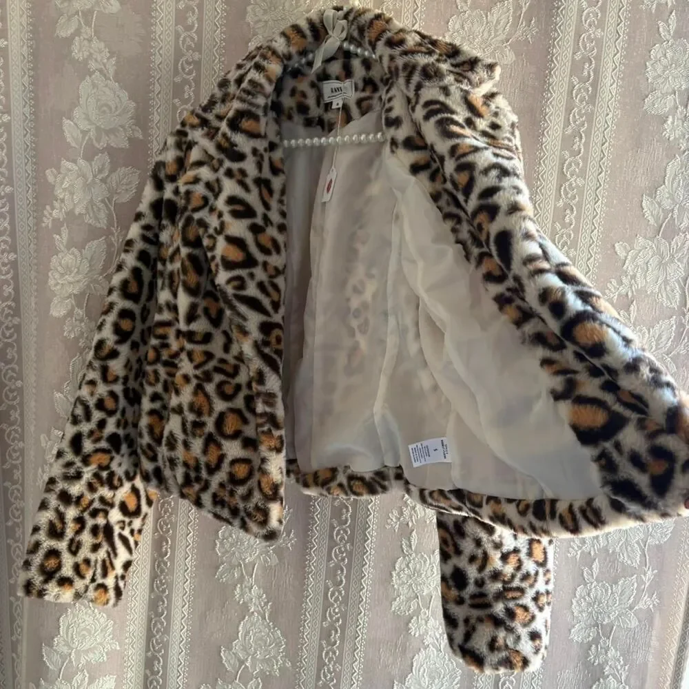 HAVE Women's Faux Fur Leopard Jacket - Picture 3 of 6